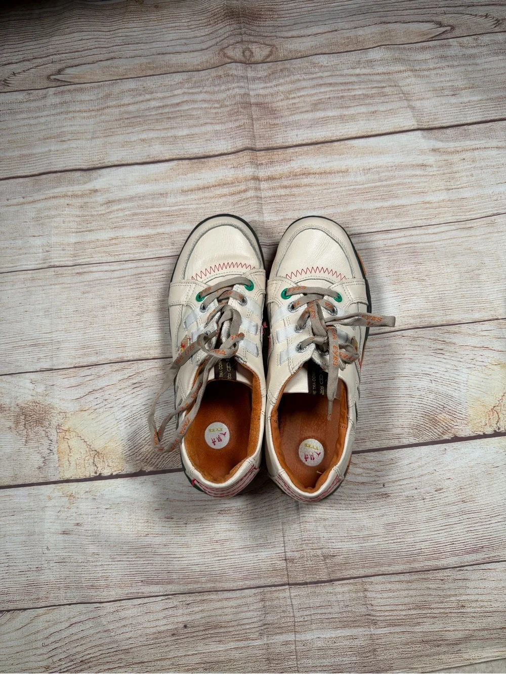 TMA EYES white leather sneakers - Gorpcore